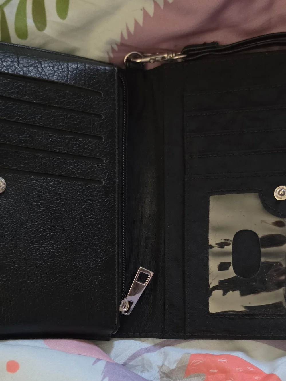Frankenstein Graphic Zip Wallet - Black and Green